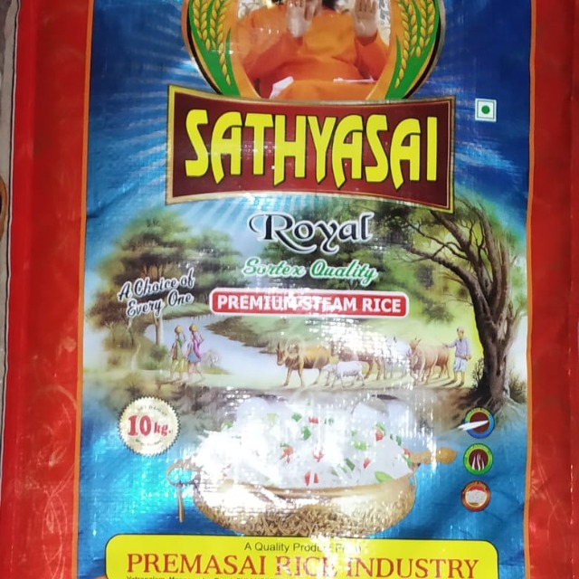 Satya sai Premium Quality  Steam Whole Ponni BPT Old Rice 10 kgs